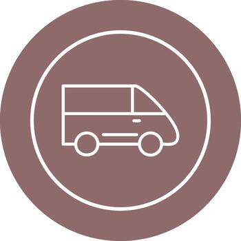 icono de vector de furgoneta