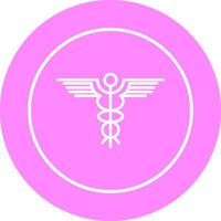 icono de vector de caduceo