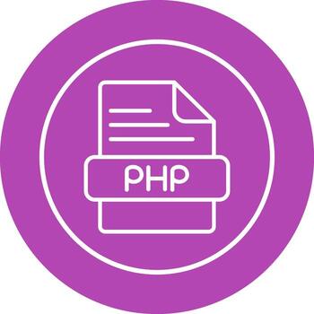 icono de vector de php