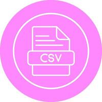 icono de vector csv