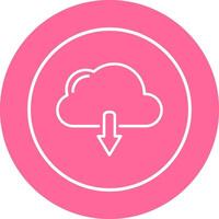 icono de vector de descarga de nube