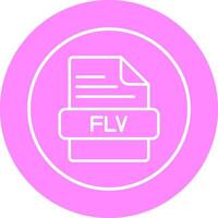 icono de vector de flv