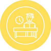Studying on Desk I Vector Icon