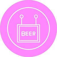 icono de vector de signo de cerveza