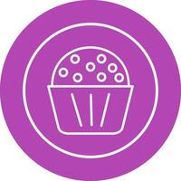 icono de vector de muffin de chocolate