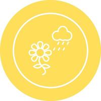 Flower with rain Vector Icon