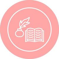 Quill and Book Vector Icon