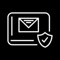 icono de vector de protección de correo