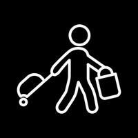 icono de vector de bolsa de transporte