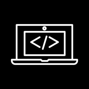 codificación computadora vector icono
