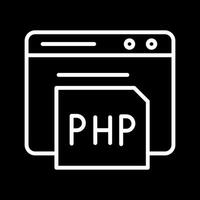 icono de vector de php