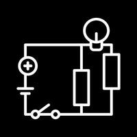 icono de vector de circuito eléctrico