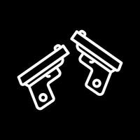 Two Guns Vector Icon