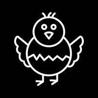 icono de vector de pollito