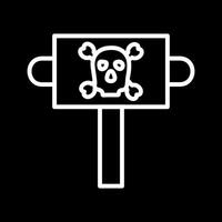 icono de vector de signo pirata