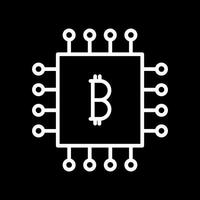 Bitcoin Chip Vector Icon