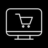 icono de vector de tienda online