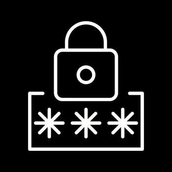 icono de vector de código pin