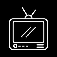 icono de vector de transmisión de televisión