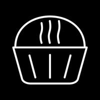 icono de vector de muffin de crema