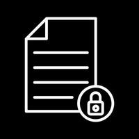 icono de vector de documento privado