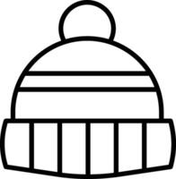 icono de vector de sombrero de invierno