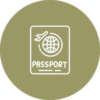 icono de vector de pasaporte