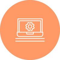 Laptop Setting Vector Icon