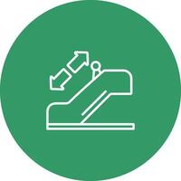 icono de vector de escalera mecánica horizontal