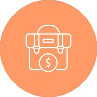 Dollar Briefcase Vector Icon