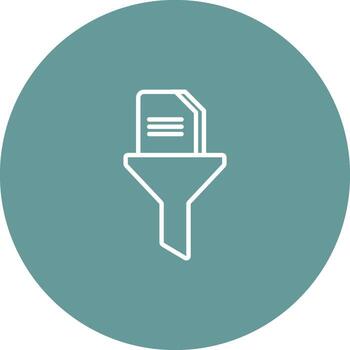 Filtering Document Vector Icon