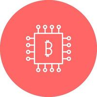 Bitcoin Chip Vector Icon