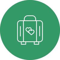 Lover Suitcase Vector Icon