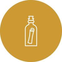 Scroll in Bottle Vector Icon