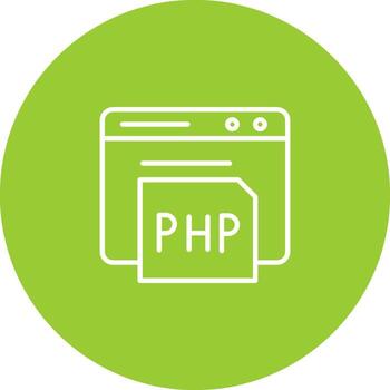 icono de vector de php