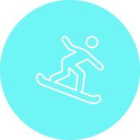 icono de vector de snowboard