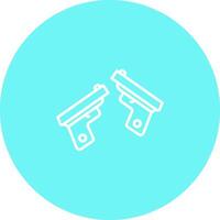 Two Guns Vector Icon