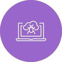 Bug Cloud Vector Icon