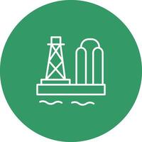 Oil Platform Vector Icon