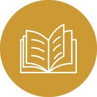 icono de vector de libro abierto