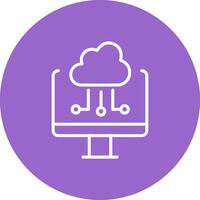 icono de vector de computación en la nube