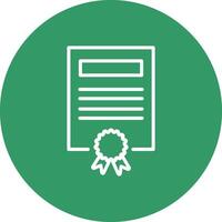 icono de vector de certificado