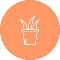 Grass Pot Vector Icon