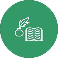 Quill and Book Vector Icon