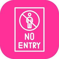 No Entry Sign Vector Icon