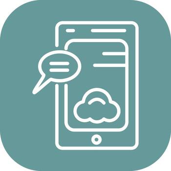 icono de vector de nube