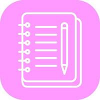Notebook And Pen Vector Icon