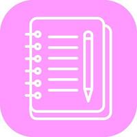 Notebook And Pen Vector Icon