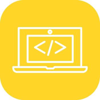 codificación computadora vector icono