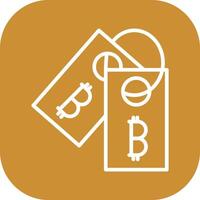 Bitcoin Label Tag Vector Icon